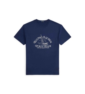 Polo Ralph Lauren T-shirt de malha com estampado azul-marinho Classic Fit