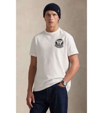 Polo Ralph Lauren Pletena majica Classic Fit s potiskom, bela