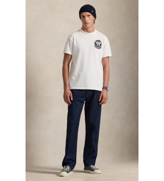 Polo Ralph Lauren Pletena majica Classic Fit s potiskom, bela