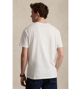Polo Ralph Lauren Klassisches weißes Jersey-Strick-T-Shirt mit klassischer Passform