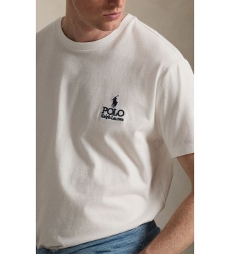 Polo Ralph Lauren Klassisches weißes Jersey-Strick-T-Shirt mit klassischer Passform