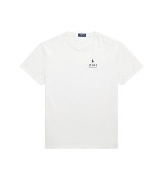 Polo Ralph Lauren Klassisches weißes Jersey-Strick-T-Shirt mit klassischer Passform