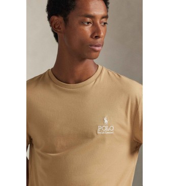 Polo Ralph Lauren T-shirt de malha de jersey bege Classic Fit