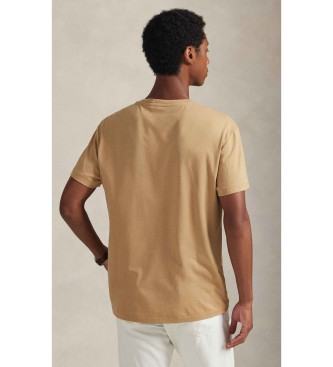 Polo Ralph Lauren T-shirt de malha de jersey bege Classic Fit