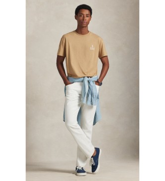 Polo Ralph Lauren T-shirt de malha de jersey bege Classic Fit