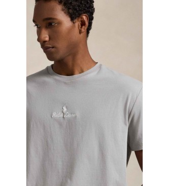Polo Ralph Lauren T-shirt de malha de jersey Classic Fit cinzenta