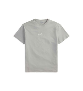 Polo Ralph Lauren T-shirt de malha de jersey Classic Fit cinzenta