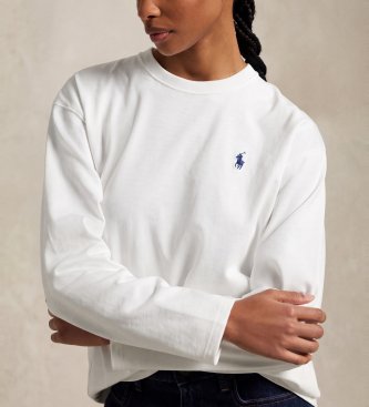 Polo Ralph Lauren Weißes Baumwolljersey-Shirt