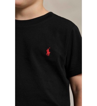 Polo Ralph Lauren Black cotton jersey knitted T-shirt