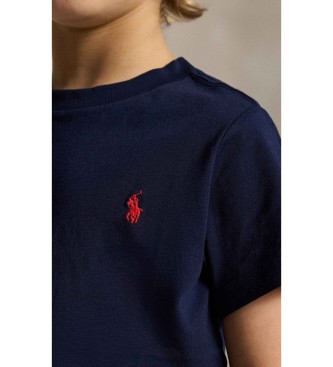 Polo Ralph Lauren Navy strikket t-shirt i bomuldsjersey