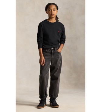 Polo Ralph Lauren Camiseta de punto jersey de algodón negro