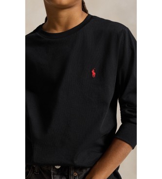 Polo Ralph Lauren Camiseta de punto jersey de algodón negro