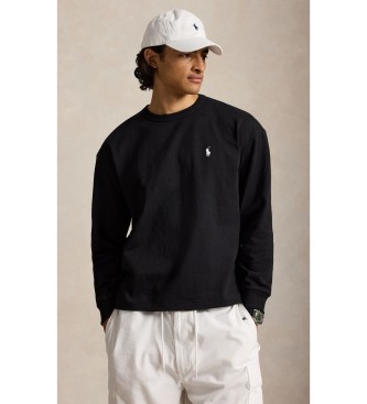 Polo Ralph Lauren Czarna koszulka z d?u?szymi r?kawami z dzianiny jerseyowej