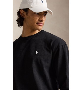 Polo Ralph Lauren Czarna koszulka z d?u?szymi r?kawami z dzianiny jerseyowej