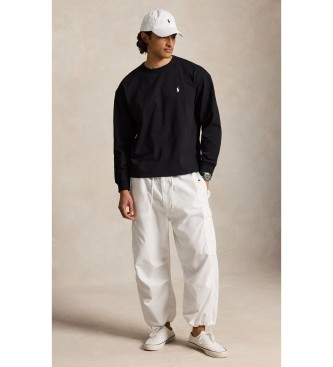 Polo Ralph Lauren Czarna koszulka z d?u?szymi r?kawami z dzianiny jerseyowej