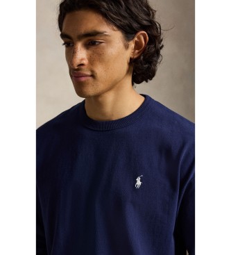 Polo Ralph Lauren Langärmeliges Marine-T-Shirt aus Jersey-Strick