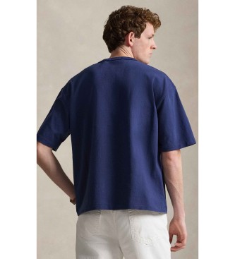 Polo Ralph Lauren T-shirt em malha de jersey azul-marinho de corte descontra�do