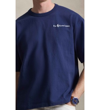 Polo Ralph Lauren T-shirt em malha de jersey azul-marinho de corte descontra�do