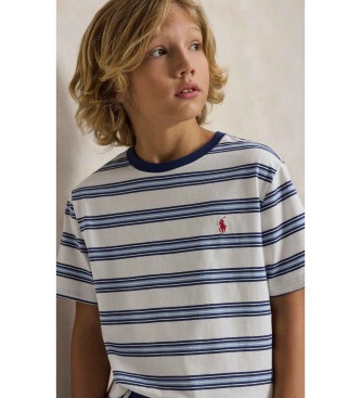 Polo Ralph Lauren Maglietta a righe bianche in maglia
