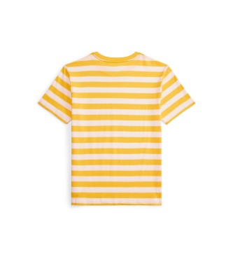 Polo Ralph Lauren T-shirt a righe gialle in maglia