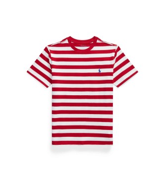 Polo Ralph Lauren Gebreid jersey T-shirt met rode strepen