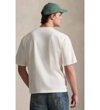 Polo Ralph Lauren T-shirt de malha pesada Off-white Relaxed Fit