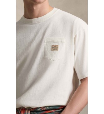 Polo Ralph Lauren T-shirt de malha pesada Off-white Relaxed Fit