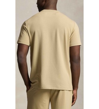 Polo Ralph Lauren Frans badstof T-shirt met beige logo