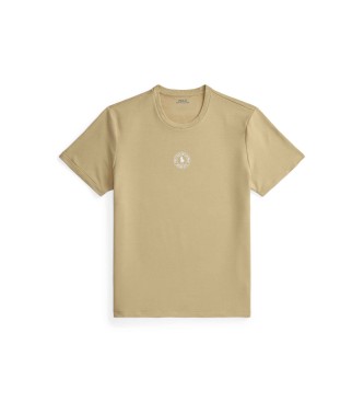Polo Ralph Lauren Frans badstof T-shirt met beige logo