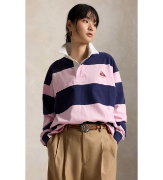 Polo Ralph Lauren Camiseta de rugby Big Fit de punto rosa