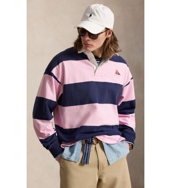 Polo Ralph Lauren Camiseta de rugby Big Fit de punto rosa