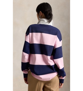 Polo Ralph Lauren Camiseta de rugby Big Fit de punto rosa