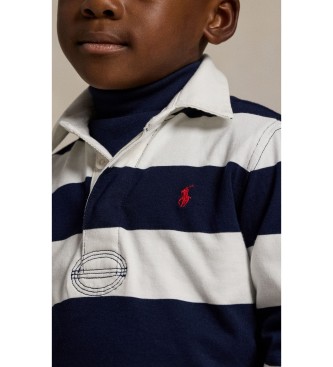 Polo Ralph Lauren Camiseta de rugby icónica marino, blanco