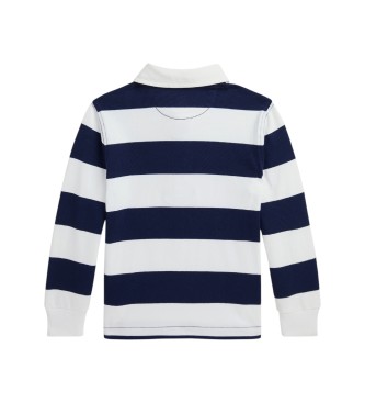 Polo Ralph Lauren Camiseta de rugby icónica marino, blanco