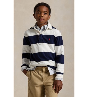 Polo Ralph Lauren Camiseta de rugby icónica blanco, marino