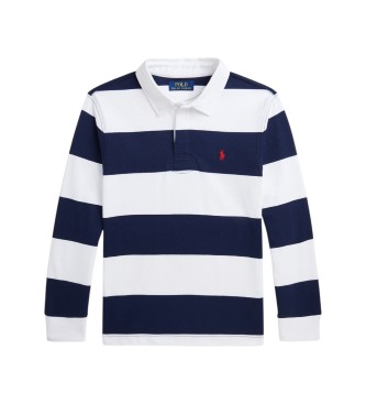 Polo Ralph Lauren Camiseta de rugby icónica blanco, marino
