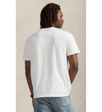 Polo Ralph Lauren T-shirt usada com bolso branco