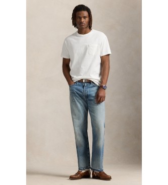 Polo Ralph Lauren T-shirt usada com bolso branco