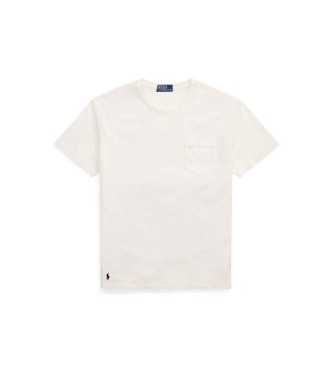 Polo Ralph Lauren T-shirt usada com bolso branco