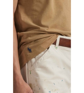 Polo Ralph Lauren T-shirt usada com bolso bege