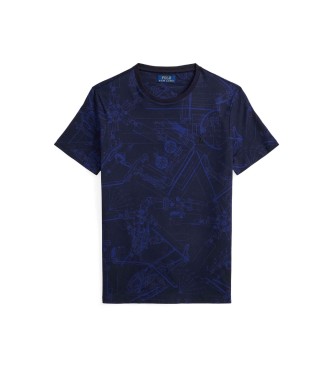 Polo Ralph Lauren Custom Slim Fit printed T-shirt navy