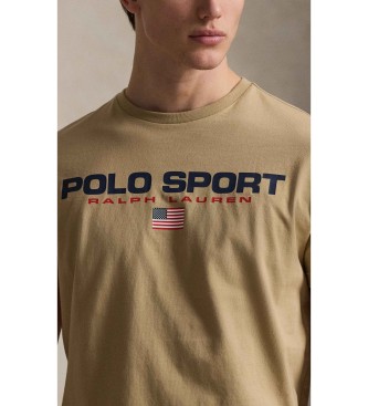 Polo Ralph Lauren T-shirt Polo Sport de malha Classic Fit bege