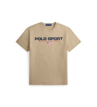 Polo Ralph Lauren T-shirt Polo Sport de malha Classic Fit bege