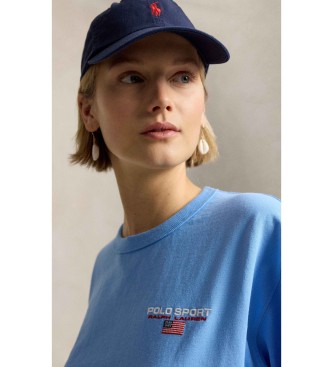 Polo Ralph Lauren Polo Sport T-shirt Relaxed Fit pletena majica modra