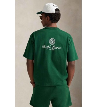 Polo Ralph Lauren T-shirt de malha em jersey verde de corte descontra�do