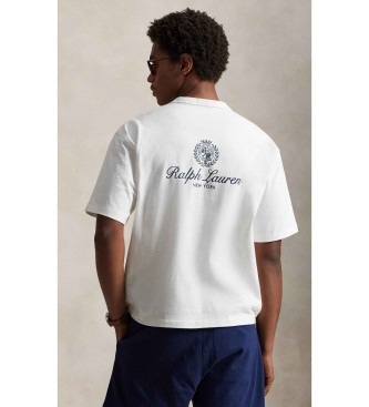 Polo Ralph Lauren T-shirt de corte descontra�do em malha de jersey branca