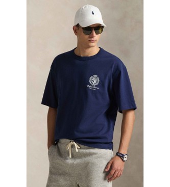 Polo Ralph Lauren T-shirt de corte descontra�do em malha de jersey azul-marinho
