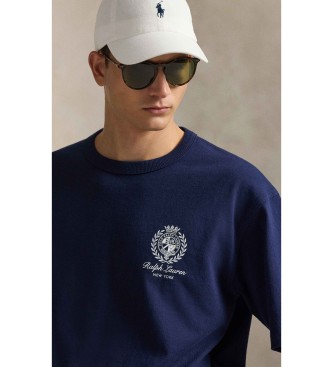 Polo Ralph Lauren T-shirt de corte descontra�do em malha de jersey azul-marinho
