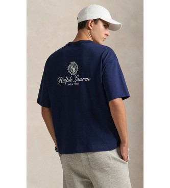 Polo Ralph Lauren T-shirt de corte descontra�do em malha de jersey azul-marinho