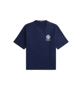 Polo Ralph Lauren T-shirt de corte descontra�do em malha de jersey azul-marinho